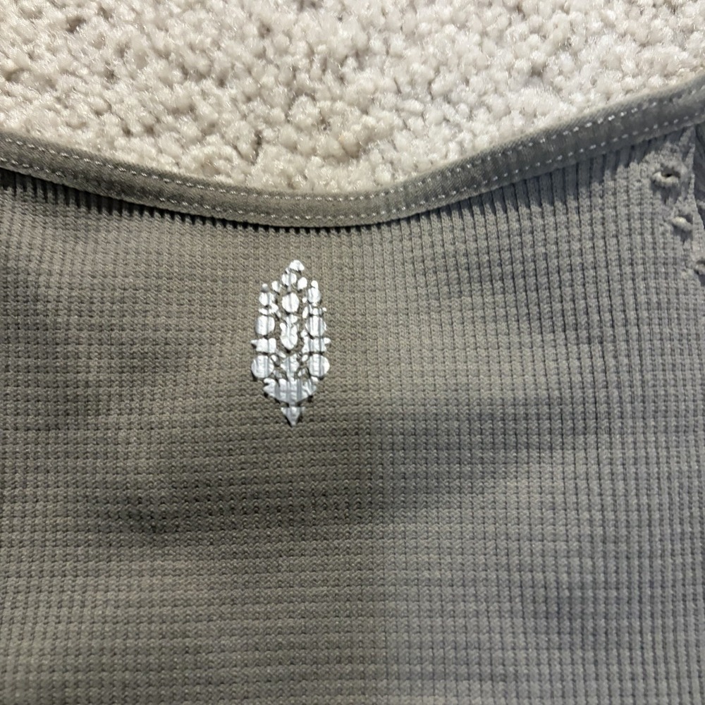 Free People Movement Long Sleeve Top Cut Out Small Olive Green - Picture 4 of 7